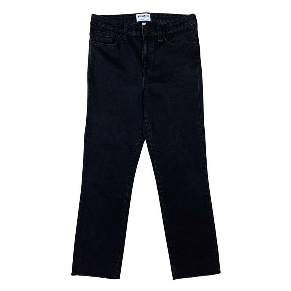 William Rast‎ Black Denim High Rise Slim Straight Leg Jeans 26 Trendy